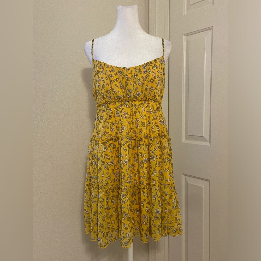 Floral Print Mini Babydoll Dress